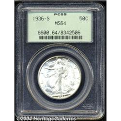 1936-S 50C MS64 PCGS. A few scattered toning