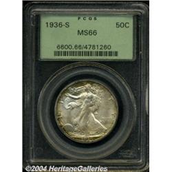 1936-S 50C MS66 PCGS. A typically struck,