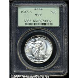 1937-S 50C MS66 PCGS. Brilliant and well