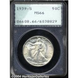 1939-S 50C MS66 PCGS. Steel-blue and honey