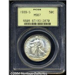 1939-S 50C MS67 PCGS. Sharply struck with