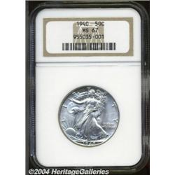 1940 50C MS67 NGC. Fully struck and untoned,