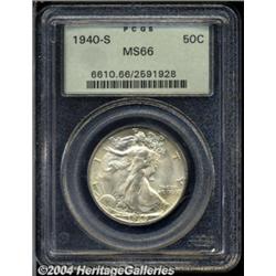 1940-S 50C MS66 PCGS. Bright, satiny luster,