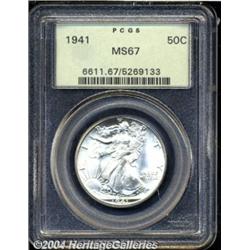 1941 50C MS67 PCGS. Superior quality, the