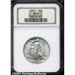 1941 50C MS67 NGC. Sharply struck, very