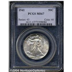 1941 50C MS67 PCGS. Fully and intricately