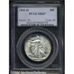 1941-D 50C MS67 PCGS. Well struck and fully