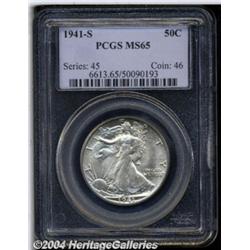 1941-S 50C MS65 PCGS. Steel-blue and