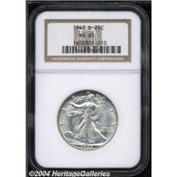 1942-D 50C MS65 NGC. This lustrous and nicely