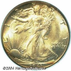 1943-S 50C MS66 PCGS. Blushes of soft