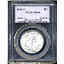 1944-S 50C MS64 PCGS. Light, untoned surfaces,