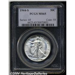 1944-S 50C MS65 PCGS. Large S mintmark. A