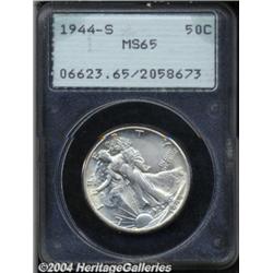 1944-S 50C MS65 PCGS. Housed in an early PCGS