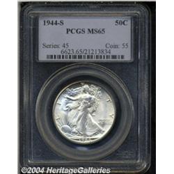 1944-S 50C MS65 PCGS. A much above-average