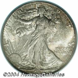 1944-S 50C MS66 PCGS. Moderate steel-gray and