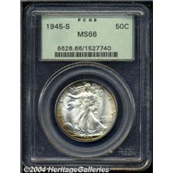 1945-S 50C MS66 PCGS. Knob S mintmark.