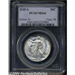 1945-S 50C MS66 PCGS. Boldly struck and
