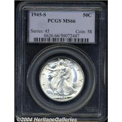 1945-S 50C MS66 PCGS. Sharply struck, with