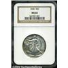 Image 1 : 1946 50C MS66 NGC. Areas of lime-gold and