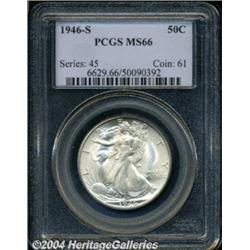 1946-S 50C MS66 PCGS. A frosty, white piece