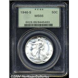 1946-S 50C MS66 PCGS. Trumpet tail mintmark. A