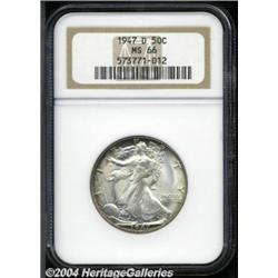 1947-D 50C MS66 NGC. Boldly struck with