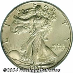 1936 50C PR64 PCGS. Brightly reflective with a