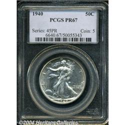 1940 50C PR67 PCGS. A frosty proof Walker with