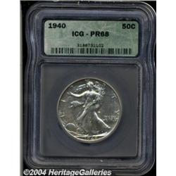 1940 50C PR68 ICG. The chrome-like devices