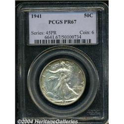 1941 50C PR67 PCGS. Lightly toned, well