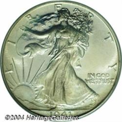 1941 50C PR68 PCGS. A thin overlay of gold,