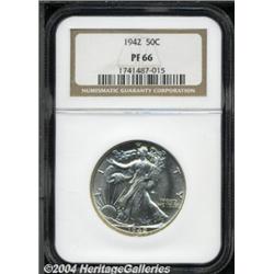 1942 50C PR66 NGC. Fully struck with glassy,