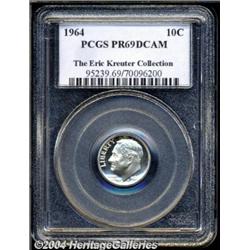 1964 10C PR69 Deep Cameo PCGS. Blunt Tail 9.