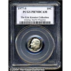 1977-S 10C PR70 Deep Cameo PCGS. Light