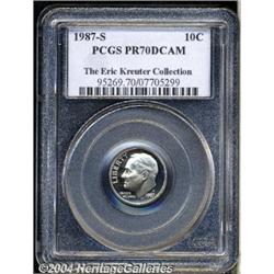 1987-S 10C PR70 Deep Cameo PCGS. Fully