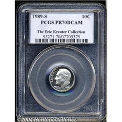 1989-S 10C PR70 Deep Cameo PCGS. Fully struck