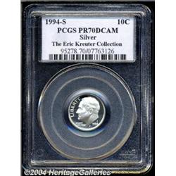 1994-S 10C Silver PR70 Deep Cameo PCGS. An