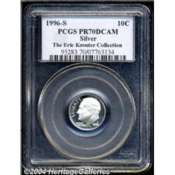 1996-S 10C Silver PR70 Deep Cameo PCGS. A few
