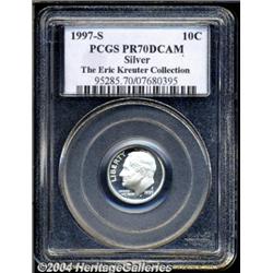 1997-S 10C Silver PR70 Deep Cameo PCGS. Fully