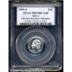 1999-S 10C Silver PR70 Deep Cameo PCGS. A