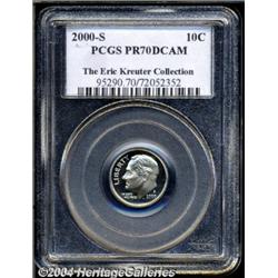 2000-S 10C Clad PR70 Deep Cameo PCGS. A touch
