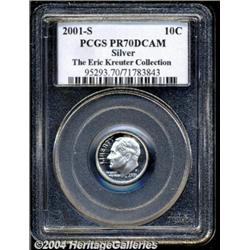 2001-S 10C Silver PR70 Deep Cameo PCGS.