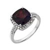 Image 1 : Mozambique Garnet and Diamond Ring