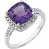 Image 1 : Brazilin Amethyst and Diamond Ring
