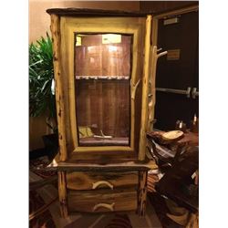 Custom Walnut and Cedar Log Gun Cabinet