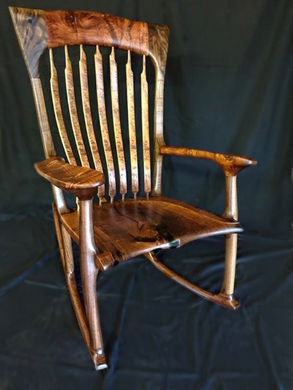 Texas Rustic Rocking Chair AUSTIN MESQUITE WORKS: Handcrafted Texas Mesquite Rocking Chair