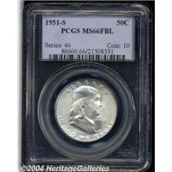 1951-S 50C MS66 Full Bell Lines PCGS. Bright