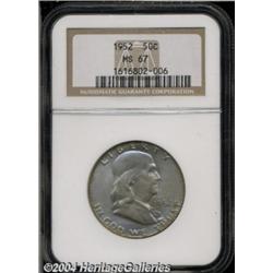 1952 50C MS67 NGC. Well struck, with