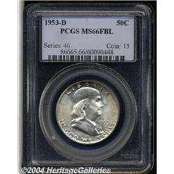 1953-D 50C MS66 Full Bell Lines PCGS. Light