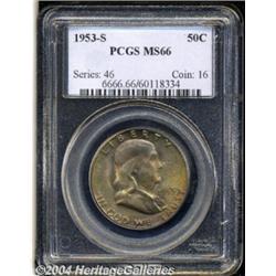 1953-S 50C MS66 PCGS. Glorious mint-green and